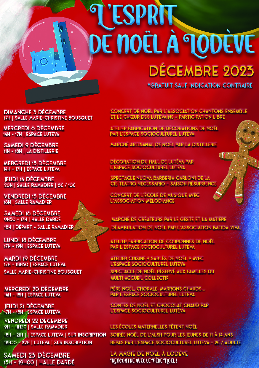 Noël 2023 programme décembre