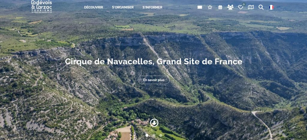 Site web Office de Tourisme Lodévois et Larzac